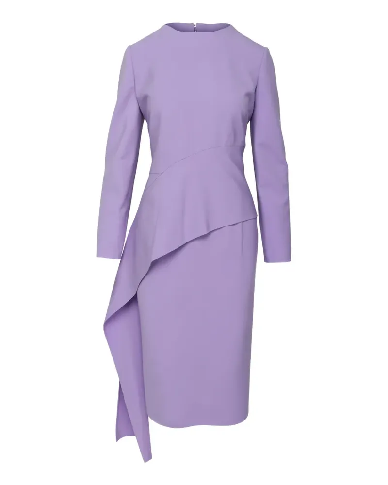 Oscar de la Renta asymmetric draped midi dress - Violett Violett