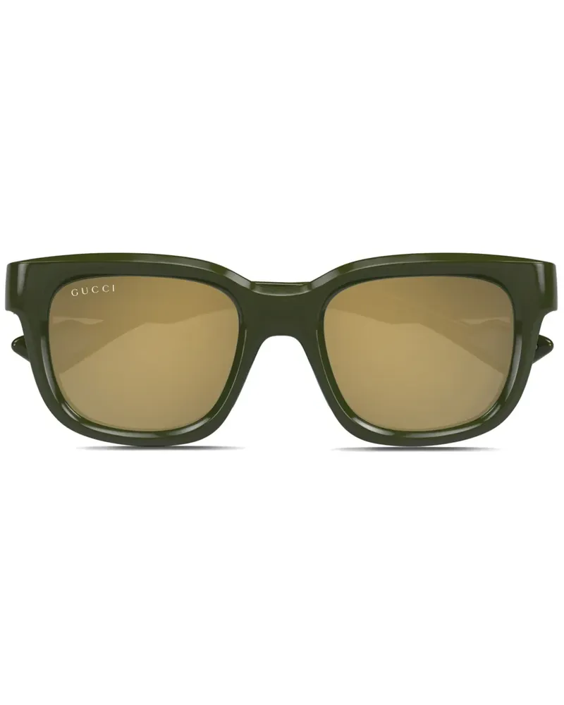 Gucci Sonnenbrille mit eckigem Gestell - Grün Grün