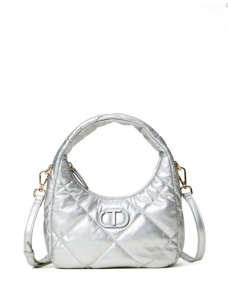 Twin-Set Gesteppte Handtasche - Silber Silber