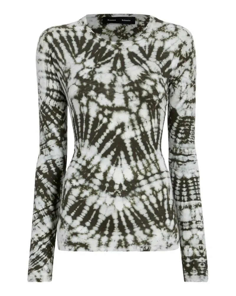 Proenza Schouler Mia Batik-T-Shirt - Weiß Weiß