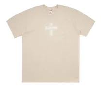 T-Shirt mit überkreuzten Logos - Nude