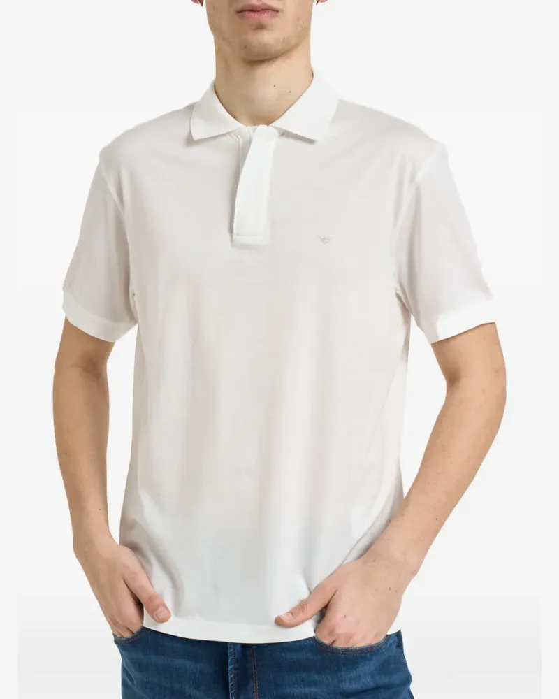Emporio Armani Poloshirt mit Logo - Weiß Weiß