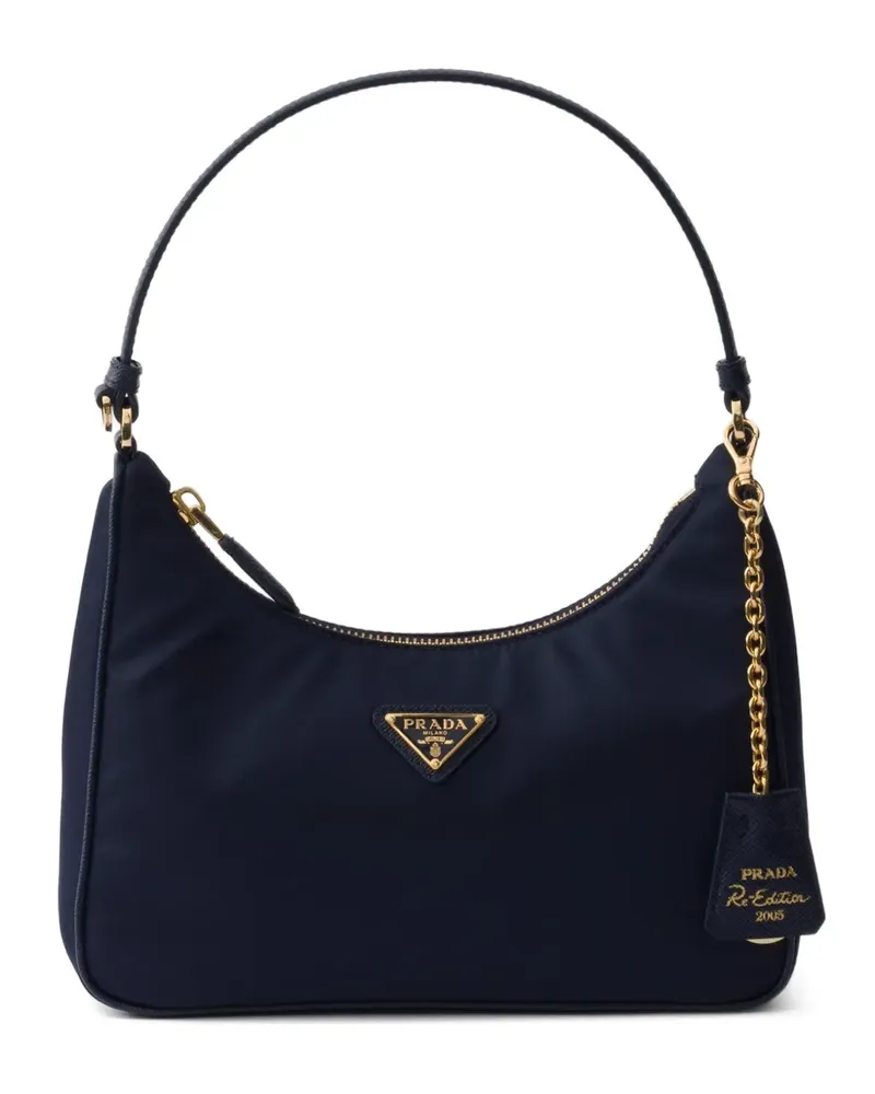 Prada Re-Edition 2005 Mini-Tasche Re-Nylon und Saffiano - Blau Blau