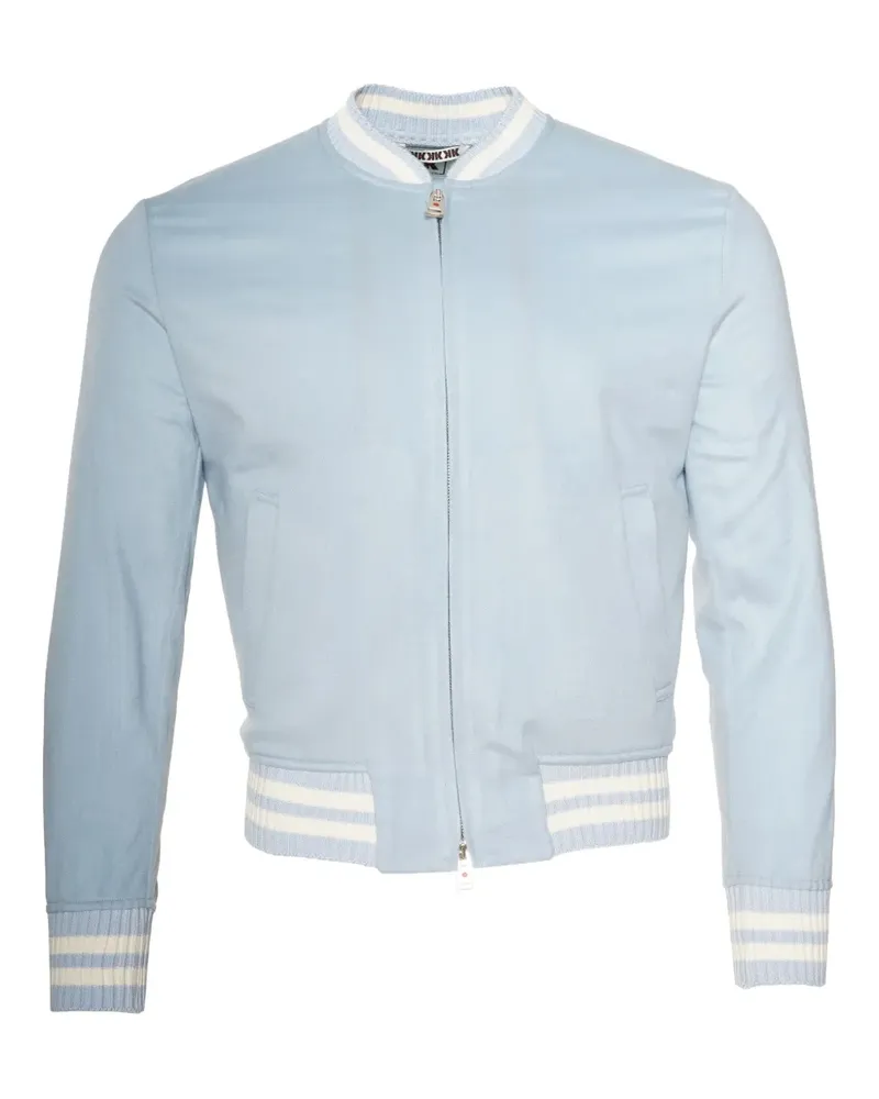 Kiton x Kired Didier Bomberjacke aus Kaschmir mit geripptem Saum - Blau Blau
