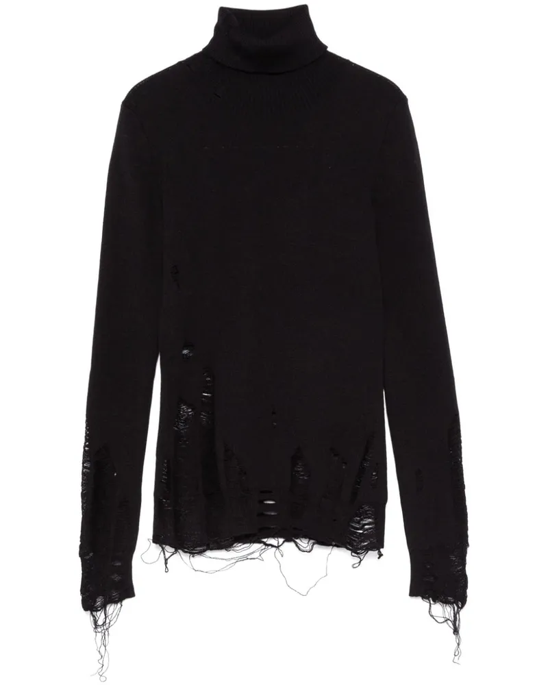 Maison Margiela Pullover im Distressed-Look - Schwarz Schwarz