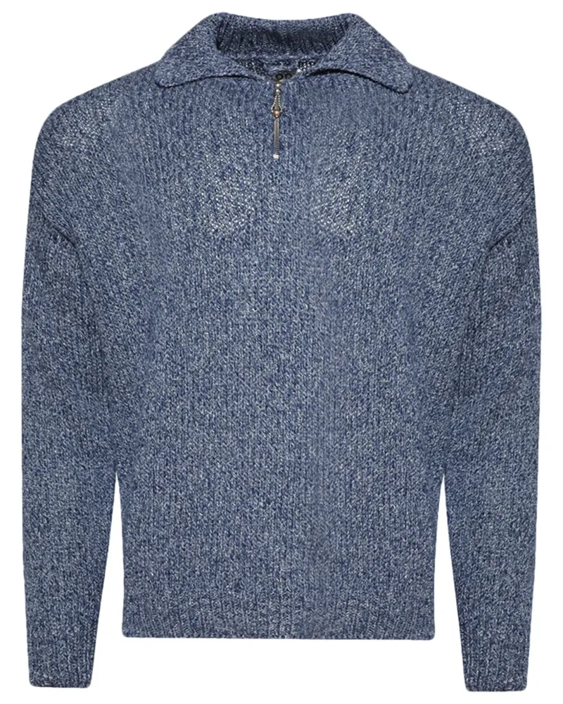 BODE Meliertes Poloshirt - Blau Blau