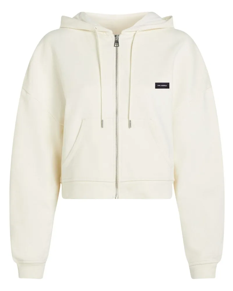 Karl Lagerfeld Kapuzenjacke mit Logo-Patch - Nude Nude