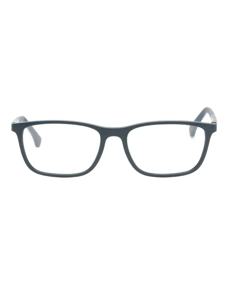 Emporio Armani Brille mit eckigem Gestell - Blau Blau
