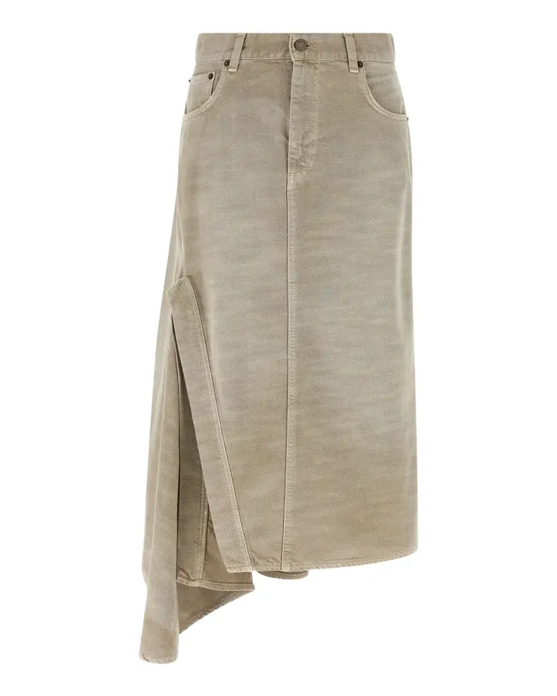 Haikure Ann Bull 44 dyed denim midi skirt - Nude Nude