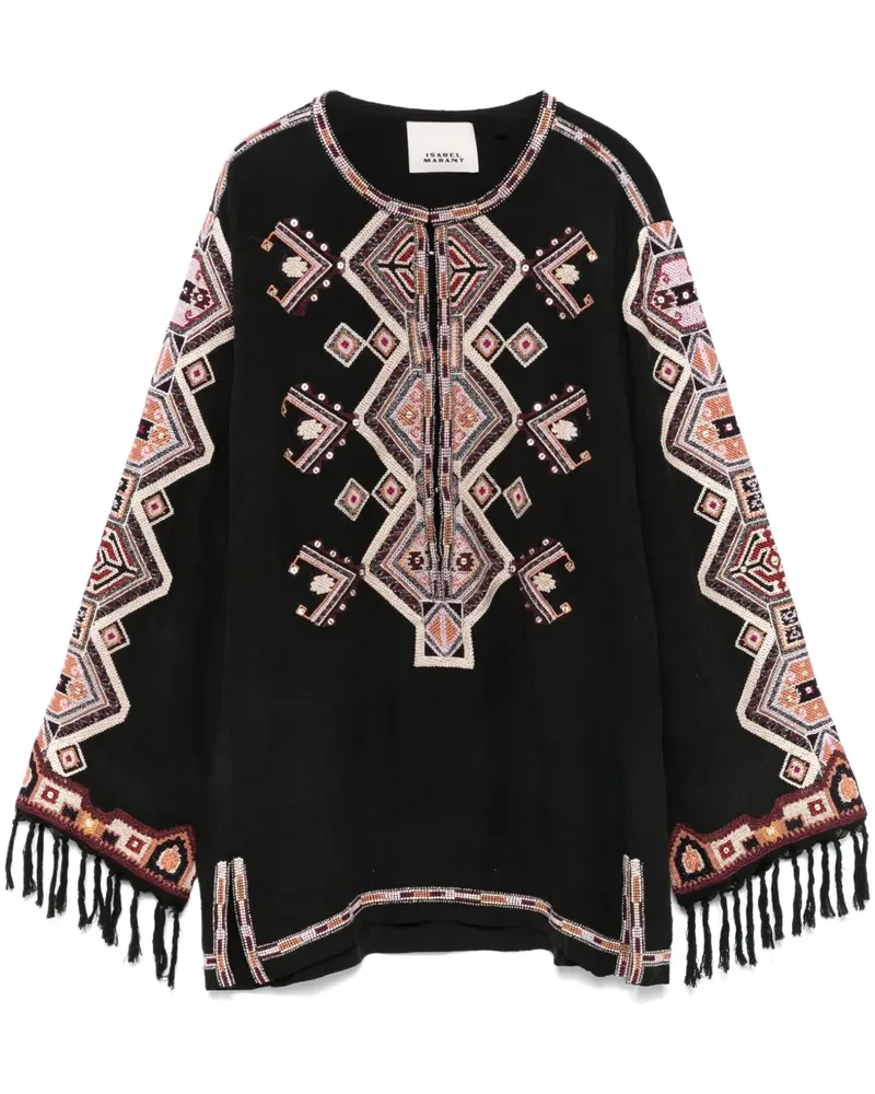 Isabel Marant Zelda Bluse - Schwarz Schwarz