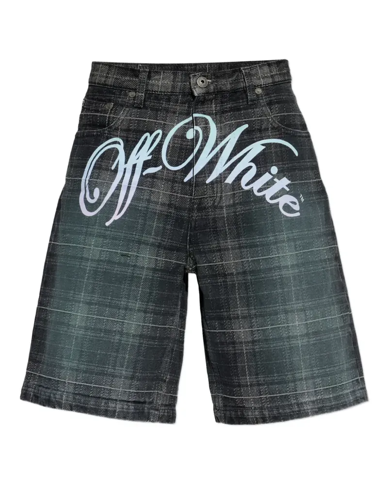 OFF-WHITE plaid shorts - Schwarz Schwarz