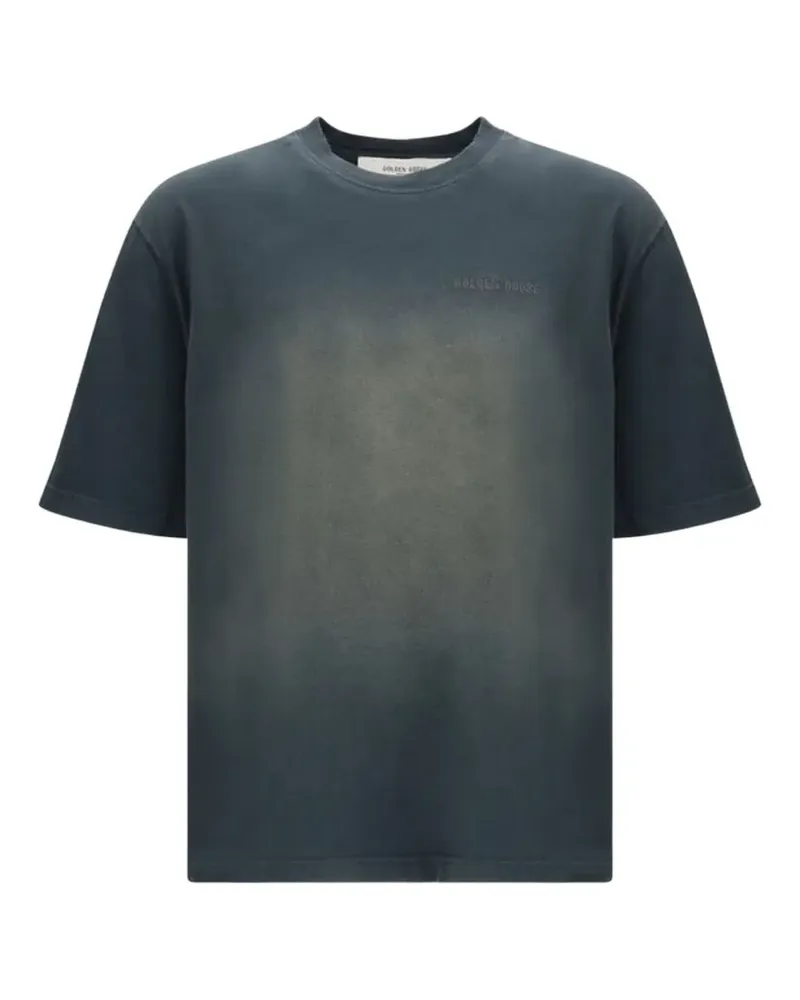 Golden Goose faded-effect embroidered-logo T-shirt - Grau Grau