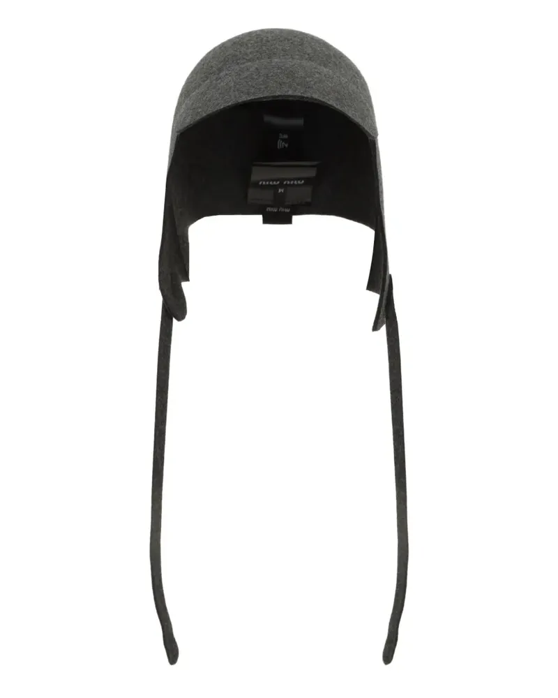 Miu Miu Mütze mit Schleifenverschluss - Grau Grau