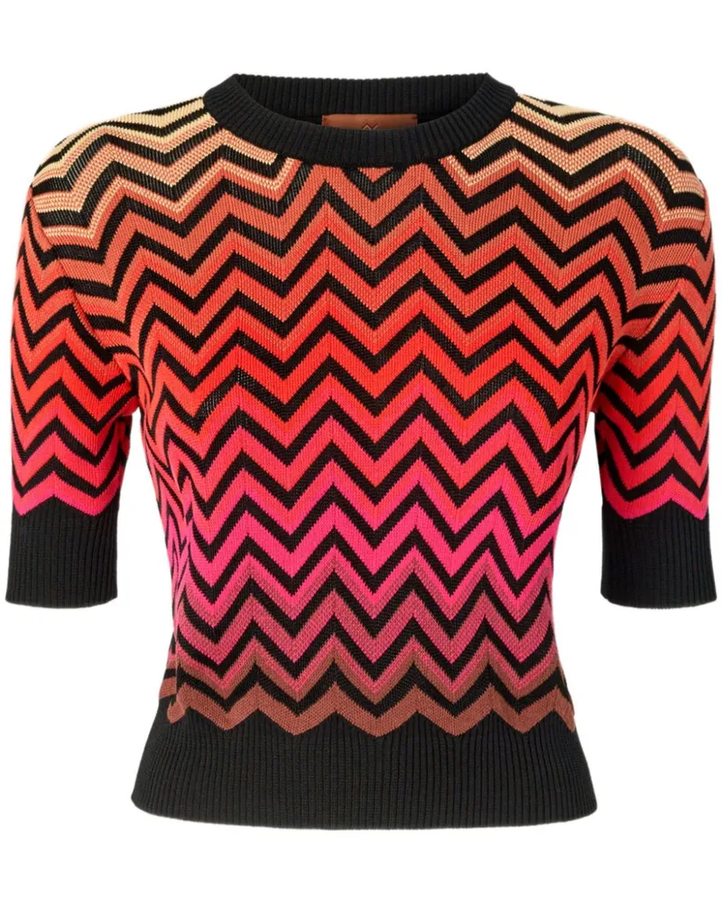 Missoni T-Shirt mit Zickzackmuster - Schwarz Schwarz