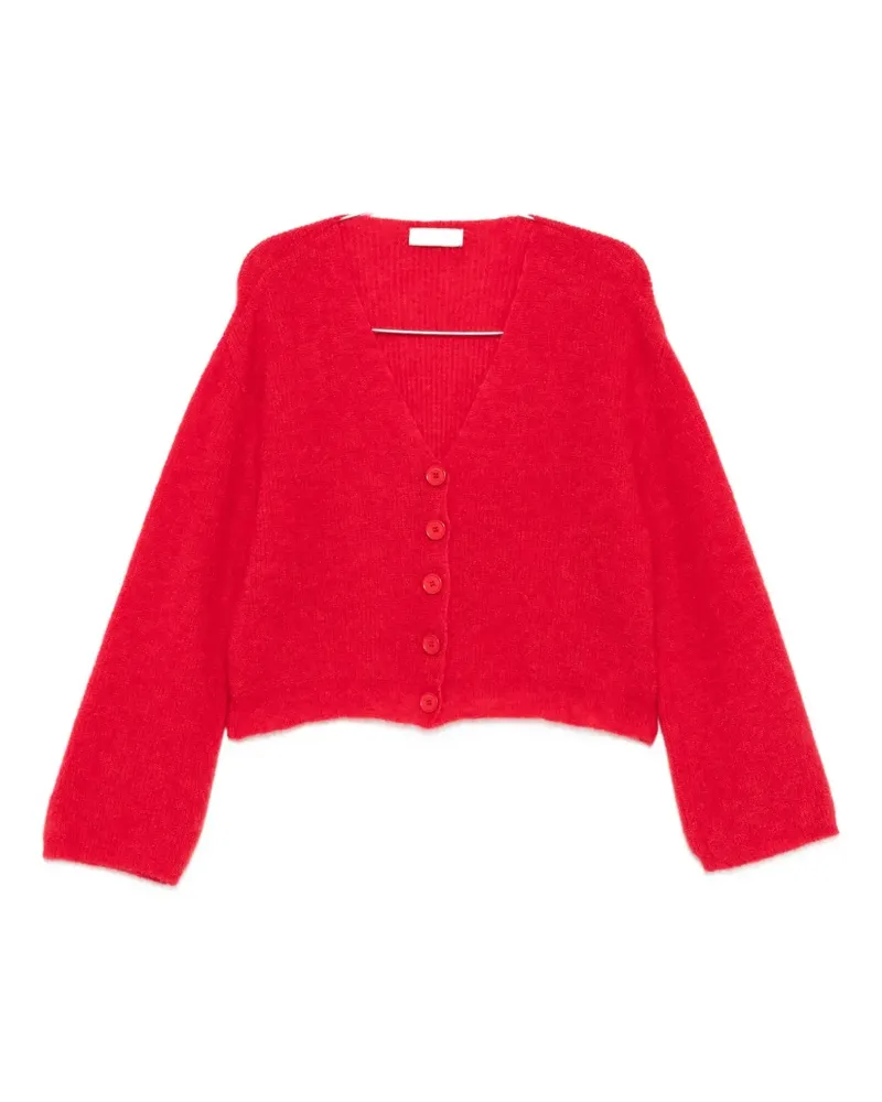 AKEP Cardigan mit V-Ausschnitt - Rot Rot