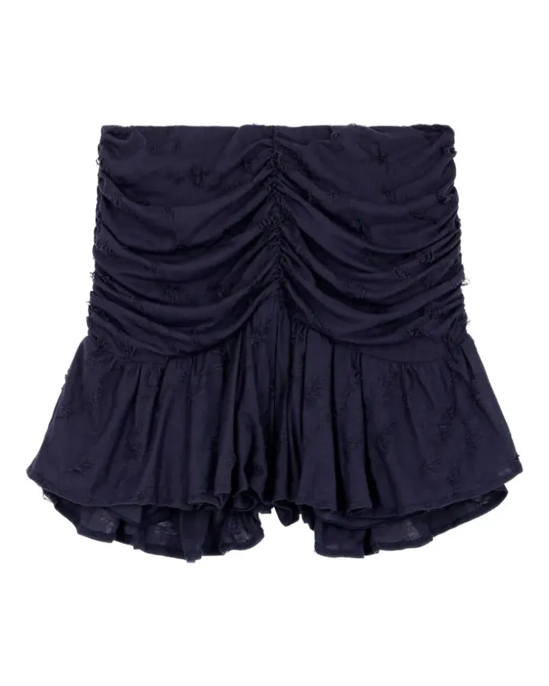 IRO Hasley ruched ruffled short skirt - Blau Blau
