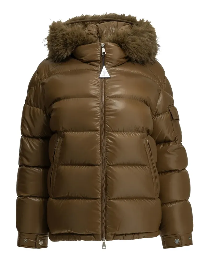 Moncler Hypolais faux-fur trim quilted jacket - Braun Braun