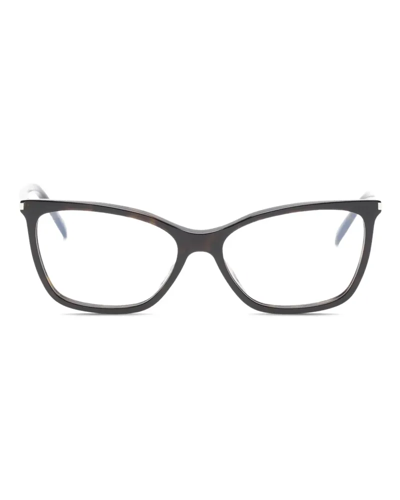 Saint Laurent rectangle-frame glasses - Braun Braun