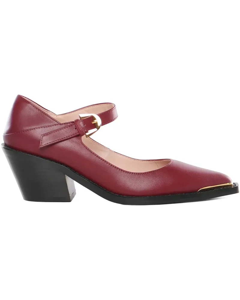 Coccinelle buckle strap leather pumps - Rot Rot
