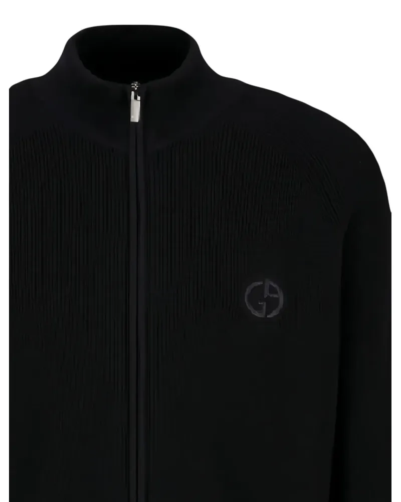 Giorgio Armani Cardigan mit Reißverschluss - Schwarz Schwarz