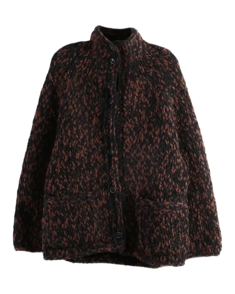 Casey Casey Grob gestrickter Camille Cardigan mit Knopfleiste - Schwarz Schwarz