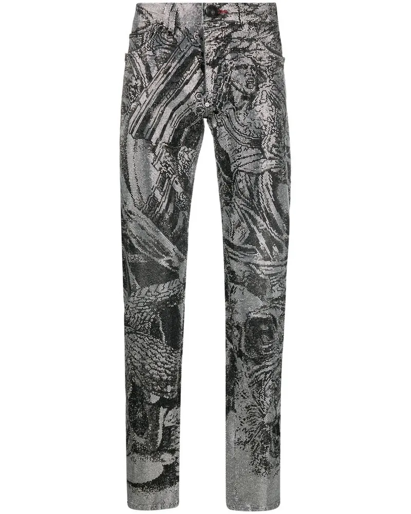 Philipp Plein Jeans mit Kristallverzierung - Schwarz Schwarz