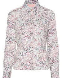 Paul Smith Hemd mit Blumen-Print Weiß