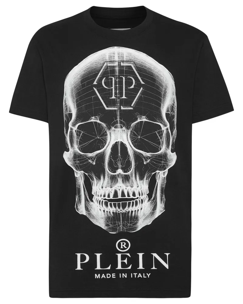 Philipp Plein T-Shirt mit Totenkopf-Print - Schwarz Schwarz