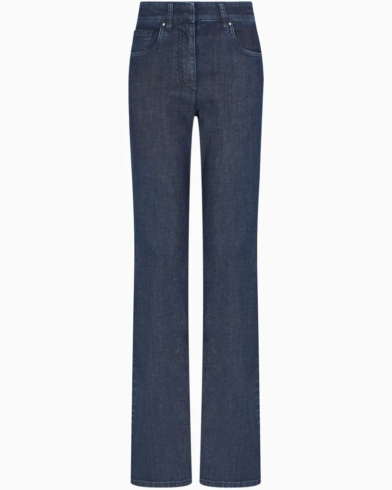 Giorgio Armani Bootcut-Jeans mit hohem Bund - Blau Blau