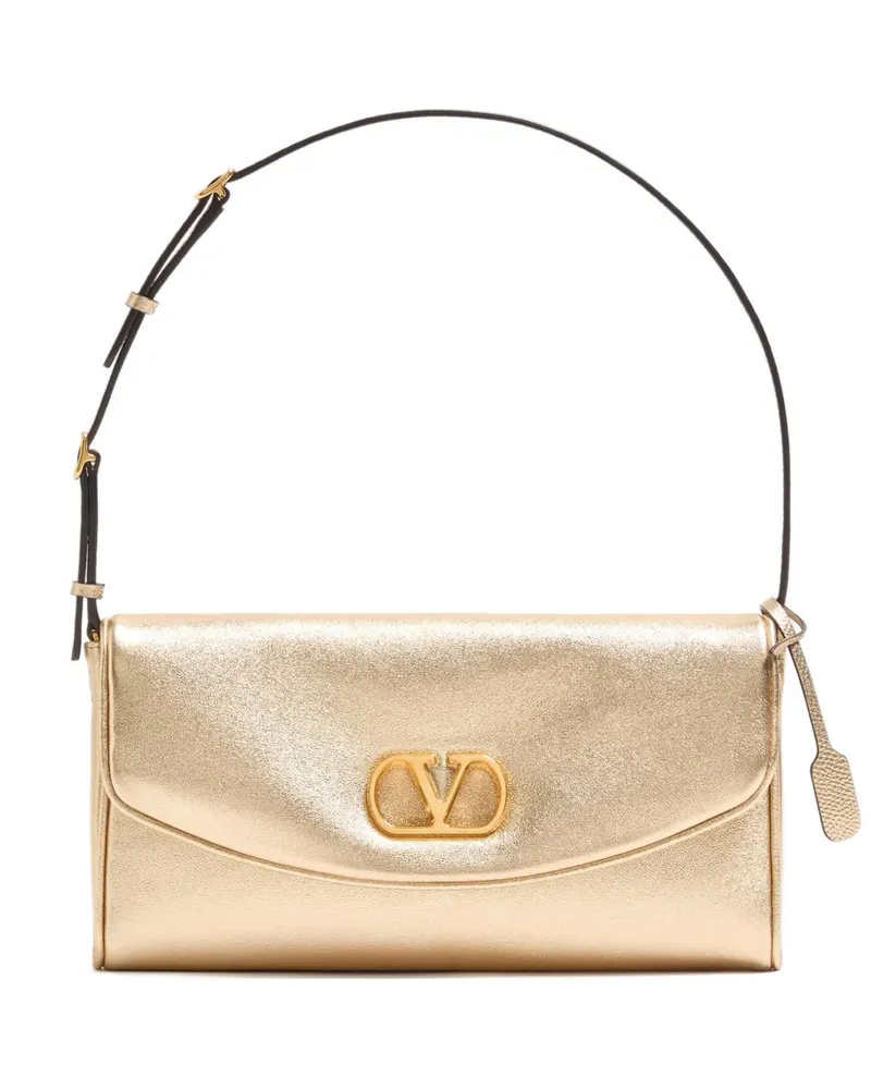 Valentino Garavani small DeVain Vlogo shoulder bag - Gold Gold