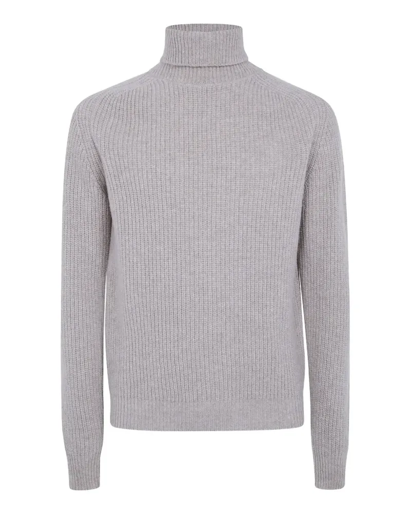 CRUNA ribbed-knit roll-neck sweater - Grau Grau