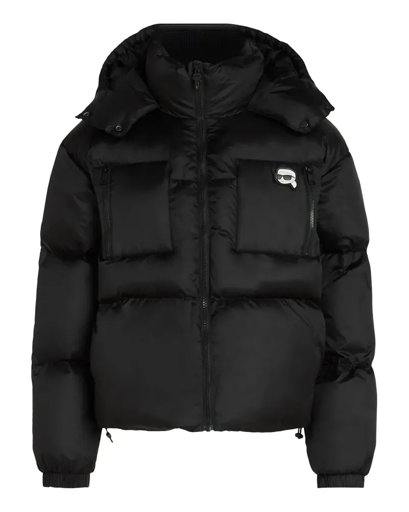 Karl Lagerfeld Gesteppte Ikon Jacke - Schwarz Schwarz