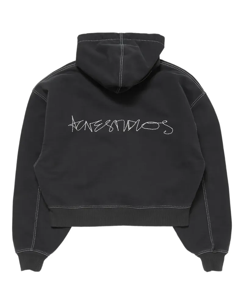 Acne Studios Kapuzenjacke mit Kontrastnähten - Schwarz Schwarz