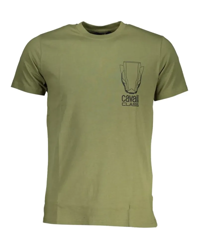 Roberto Cavalli logo-print cotton T-shirt - Grün Grün