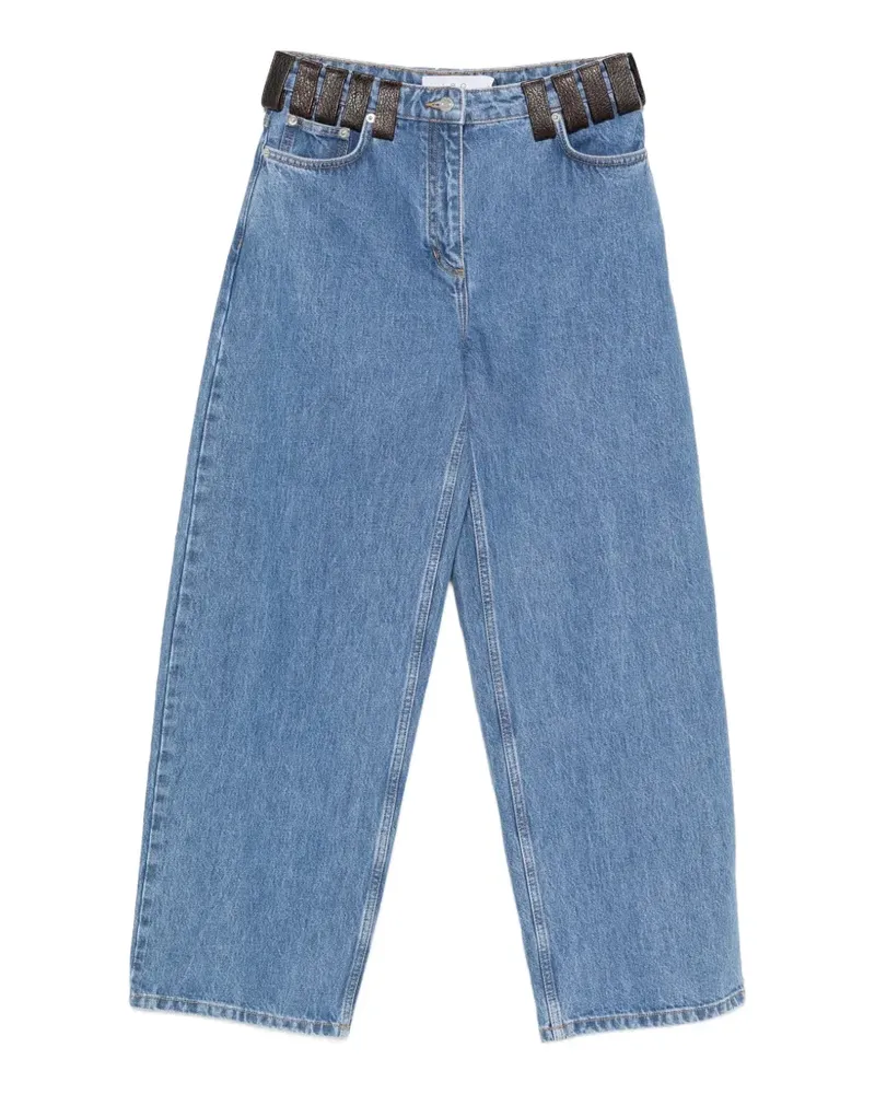 IRO Archies leather-trim jeans - Blau Blau