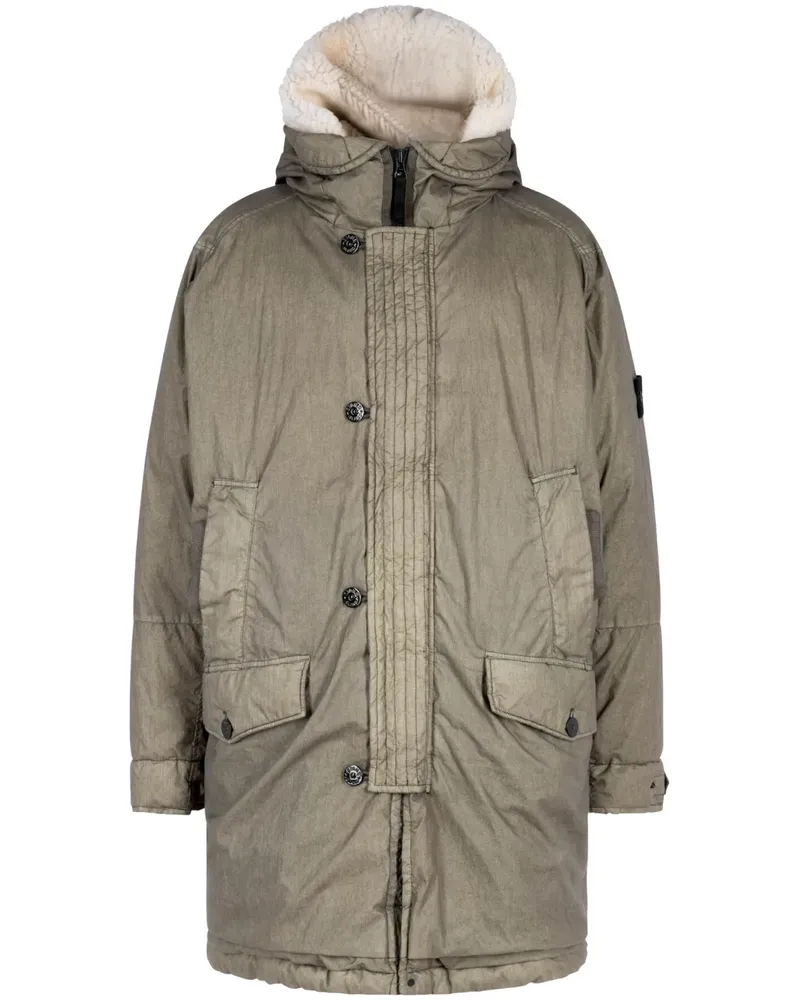 Stone Island Langer Parka - Grau Grau