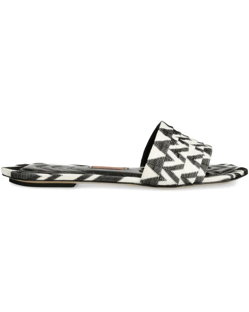 Missoni Pantoletten mit Zickzack-Print - Schwarz Schwarz