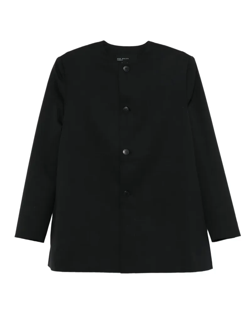 CORDERA Kragenlose Jacke - Schwarz Schwarz