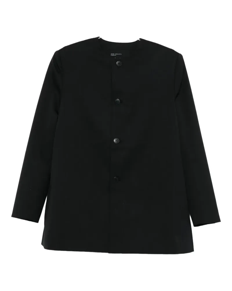 CORDERA Kragenlose Jacke - Schwarz Schwarz