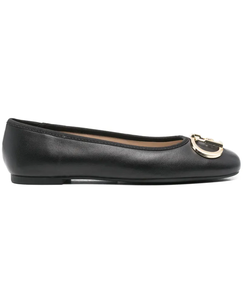 Liu Jo Ballerinas mit Logo-Schild - Schwarz Schwarz