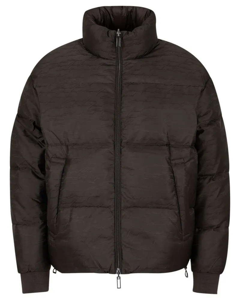 Emporio Armani Wendbare Jacke mit Futter - Schwarz Schwarz