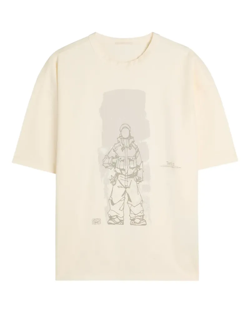 Ten c graphic-print T-shirt - Nude Nude