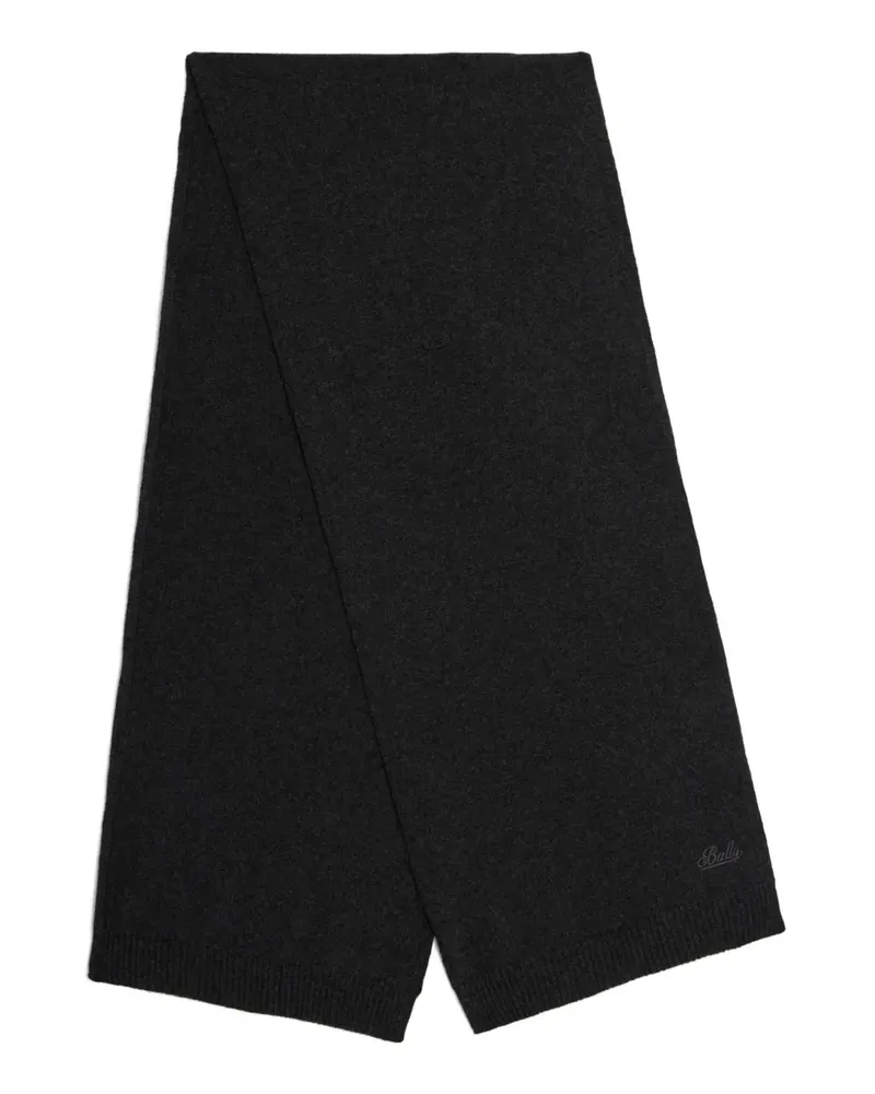 Bally Schal mit Logo - Grau Grau