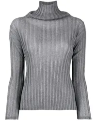 Issey Miyake Plissiertes Top Grau