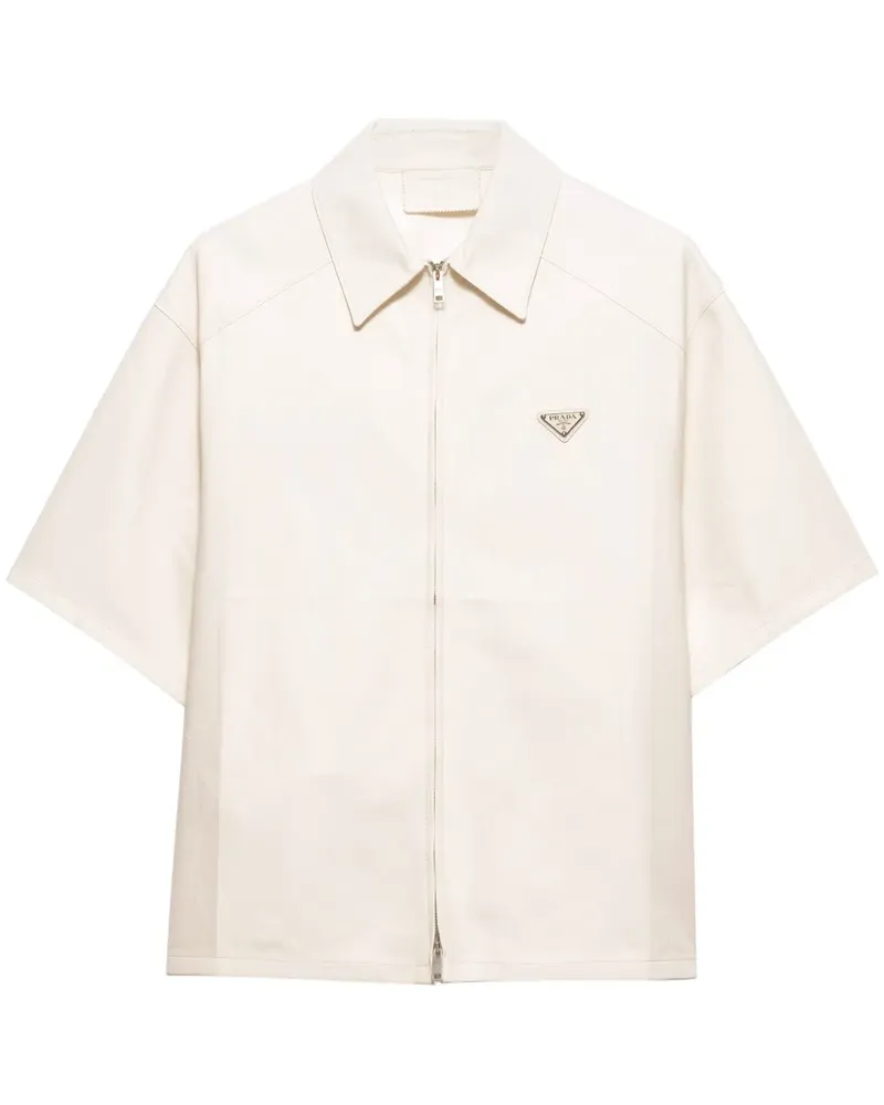 Prada Hemd aus Leder - Weiß Weiß