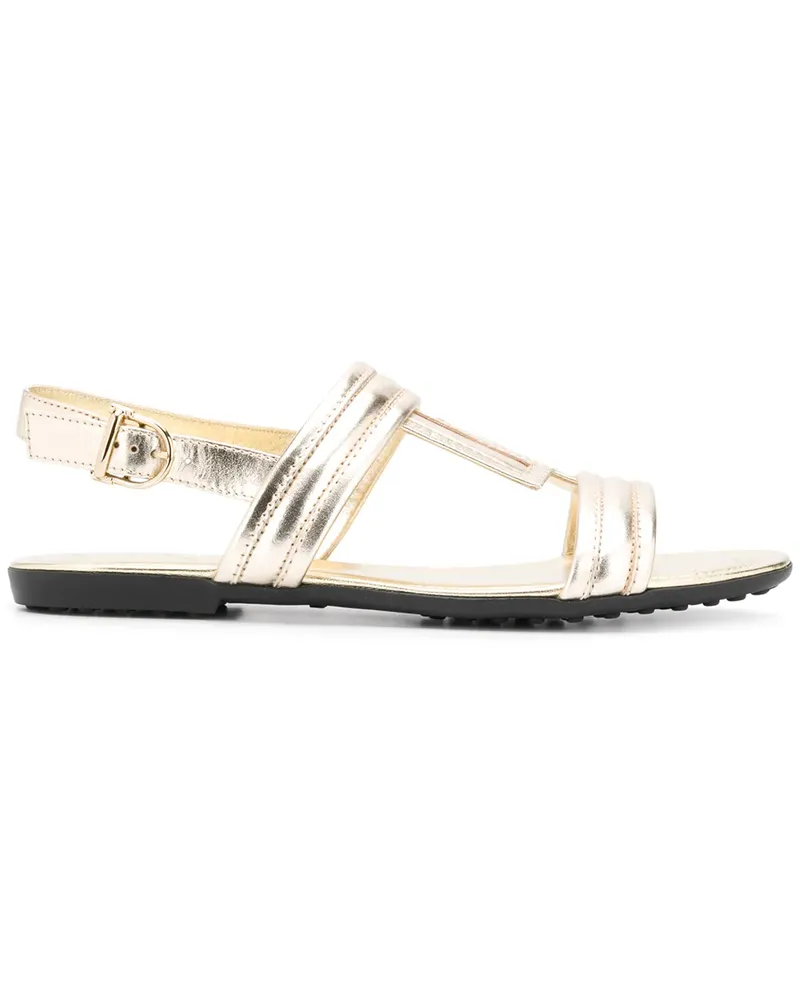 TOD'S Slingback-Sandalen mit Riemen - Gold Gold