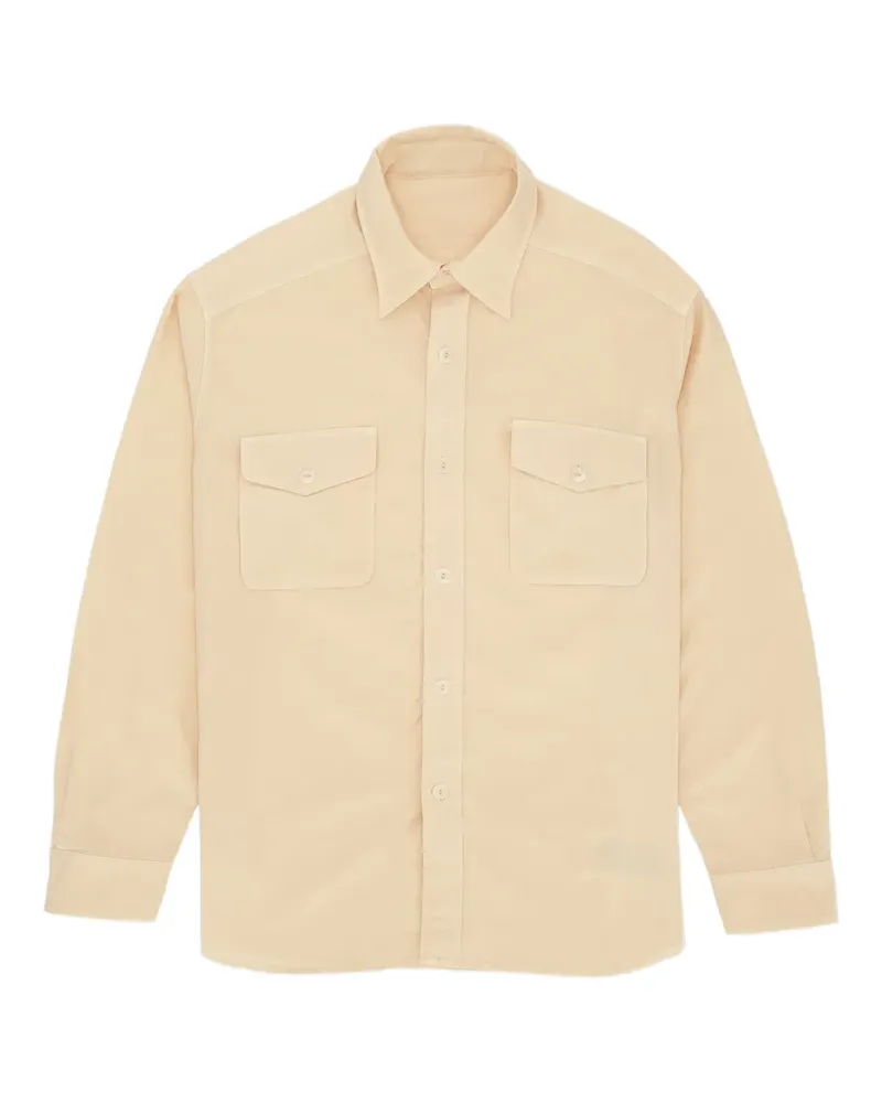 Fortela Cpo twill chest-pocket shirt - Nude Nude