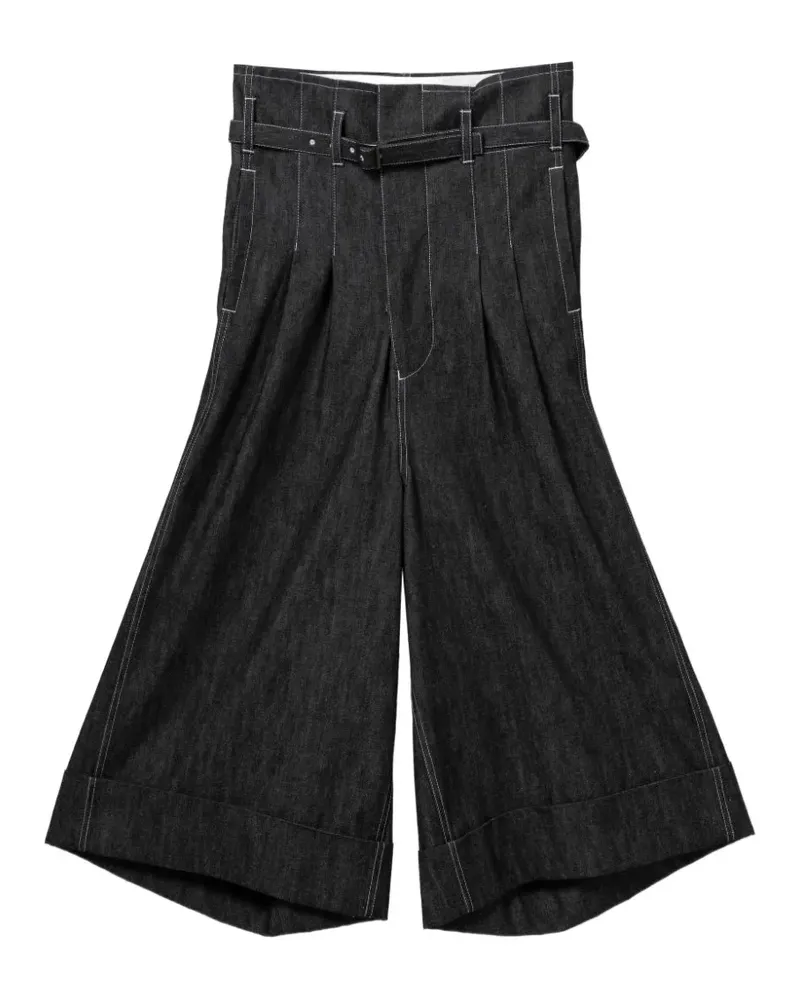 Junya Watanabe belted wide-leg jeans - Schwarz Schwarz
