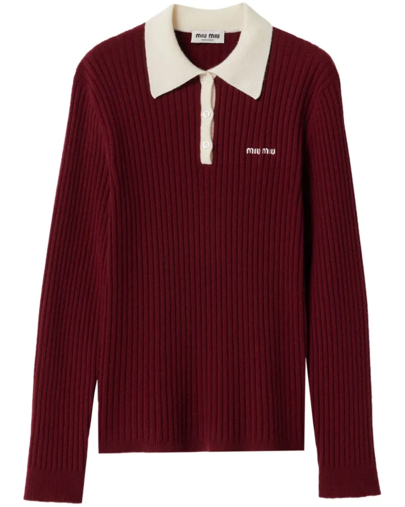Miu Miu Poloshirt aus Kaschmir - Rot Rot