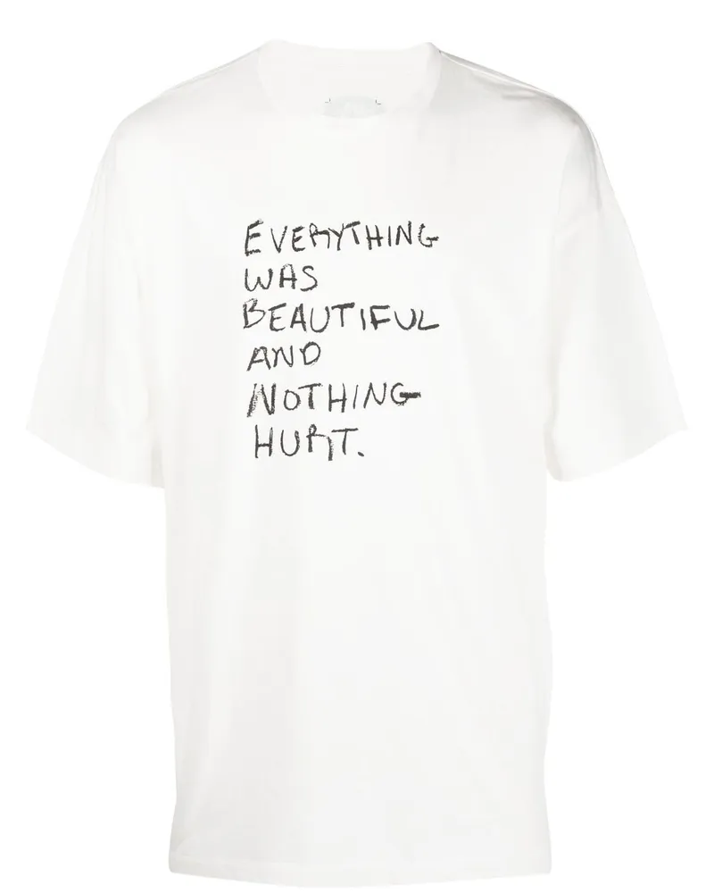 OAMC T-Shirt mit Slogan-Print - Weiß Weiß